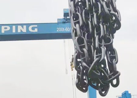 项目案例六 : 质量是产品的生命，而锚链是船舶的生命安全索